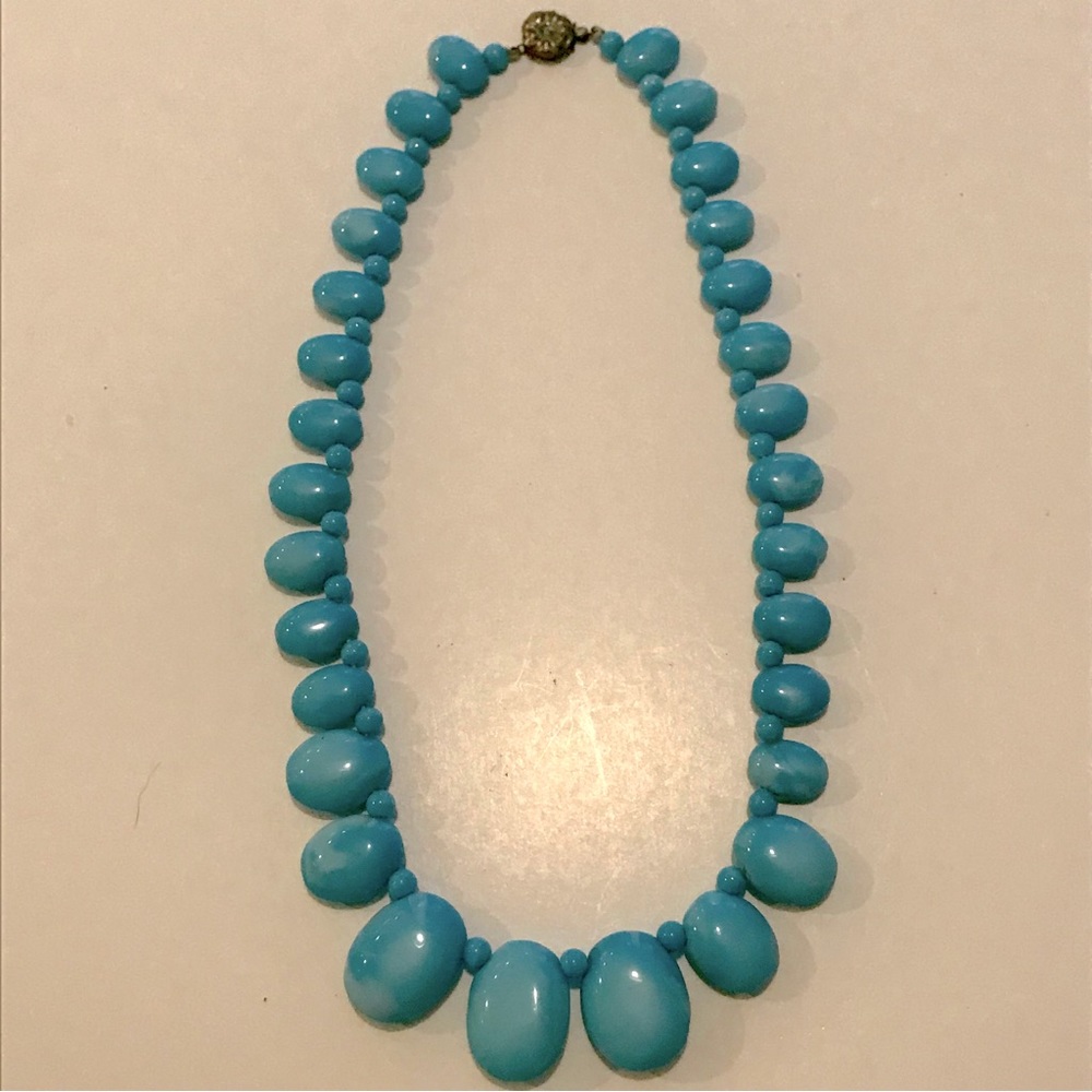 Vintage stone turquoise aqua blue color
